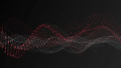 Digital Particles Abstract Background Simulation White + Red 4 Vídeos de archivo 172219726