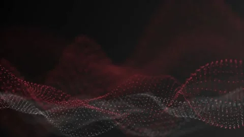 Digital Particles Abstract Background Simulation White + Red 5 Stockbeeldmateriaal 172219728