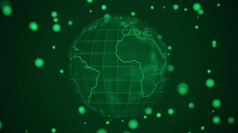 Digital particles earth animation motion background. Stock Footage 170244280