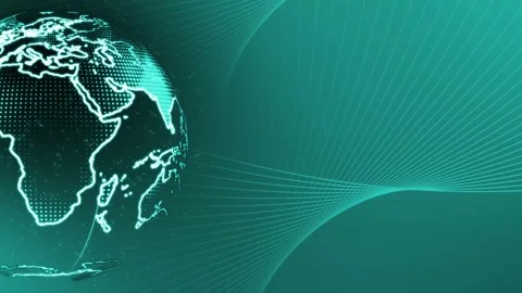 Digital particles earth animation motion background. particles tech earth Stock Footage 170748530