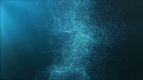 Digital Particles Floating in the Abyss Video stock 70337105