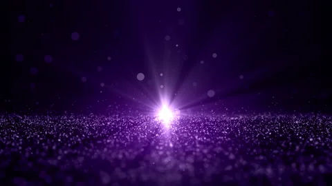 Digital particles in a purple abstract background swirl with bokeh and light. Stock Footage 162205957
