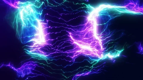 Digital particles vj background Stock Footage 120843447