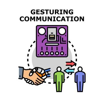 Digital partnership building human artificial intelligence interaction Stock Illustration
