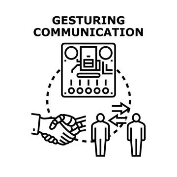 Digital partnership building human artificial intelligence interaction 스톡 일러스트