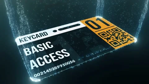 Digital pass card 4k Stock Footage 145355628
