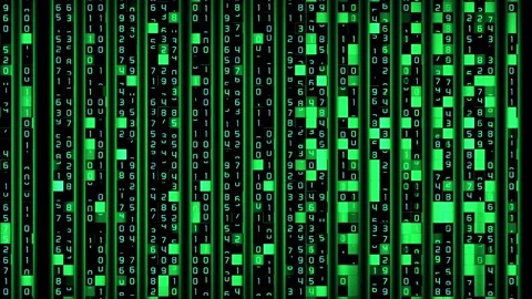 Digital password scrolling Stock Footage 140976734