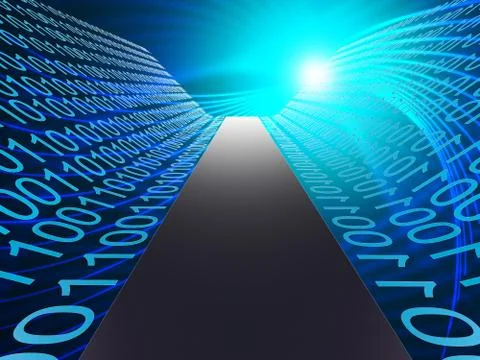 Digital Path Represents Hi Tech And Data Stock Illustration