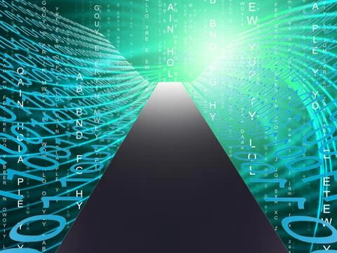 Digital Path Shows Hi Tech And Computing Stock Illustration