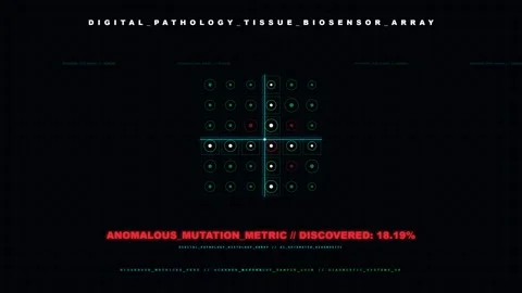 Digital Pathology Tissue Biosensor Array Interface with Anomalous Mutation Vídeos de archivo 344232157