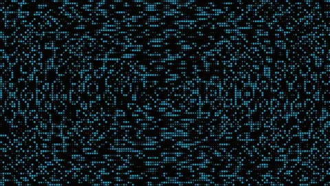 Digital pattern of blue dots on a black background with motion effect Stock Footage 337072531