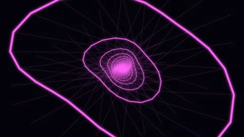 Digital pattern creates depth with lines forming shapes in space Stock Footage 336994547