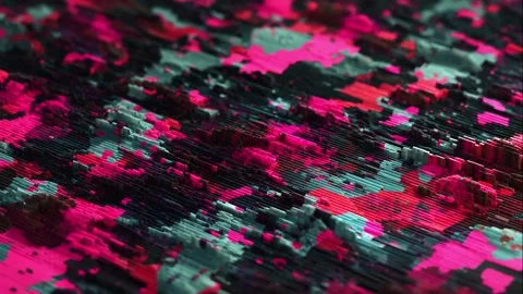 Digital Pattern of Distortion Stock Footage 308239907