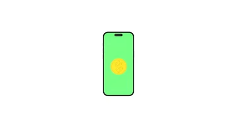 Digital payment and mobile banking concept, golden coin spinning Stock Footage 339179060