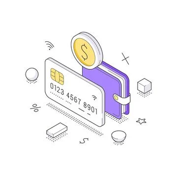 Digital Payment And Online Transaction Method Isometric Vector Illustration A Stock Illustration