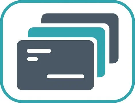 Digital payment credit card flat icon Stock Illustration