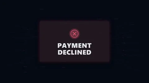 Digital payment declined error message animation 動画素材 347428235