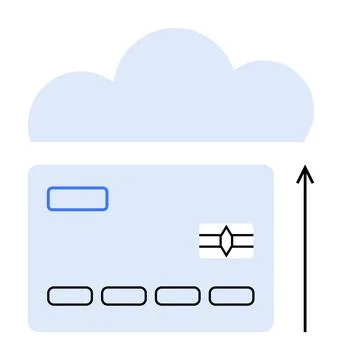 Digital Payment Evolution Cloud Technology and Secure Financial Transactions Stock Illustration