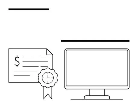Digital payment, online certification, technology, e-learning, finance, remot Stock Illustration