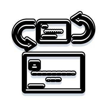 Digital payment processing transferring money between accounts Illustrazione stock