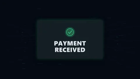 Digital payment received confirmation animation message 스톡 동영상 347428475