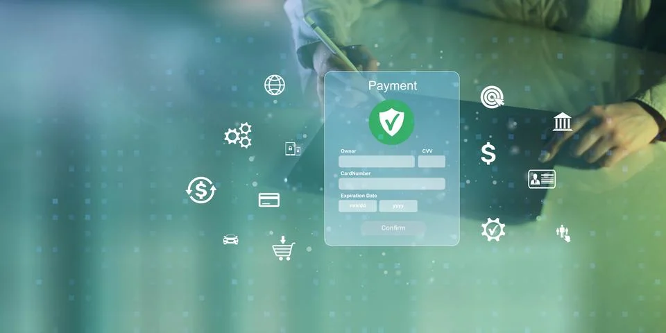 Digital Payment Security and E-Commerce Systems. 库存照片