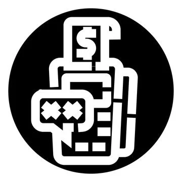 Digital payment security concept with dollar sign Stock Illustration