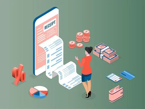 Digital payment service as smartphone application Stock Illustration