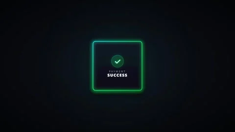 Digital payment success notification ui animation with glowing green checkm.. Stock Footage 337554788