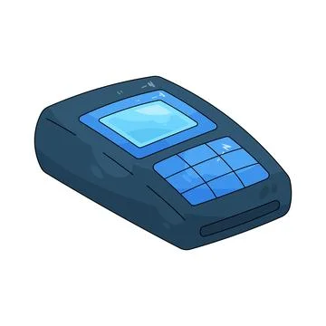 Digital payment terminal Stock Illustration