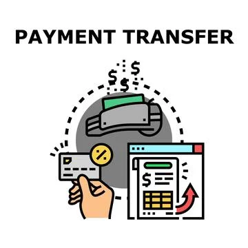 Digital payment transfer processing money transaction online Stock Illustration