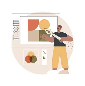 Digital pen abstract concept vector illustration. Illustrazione stock