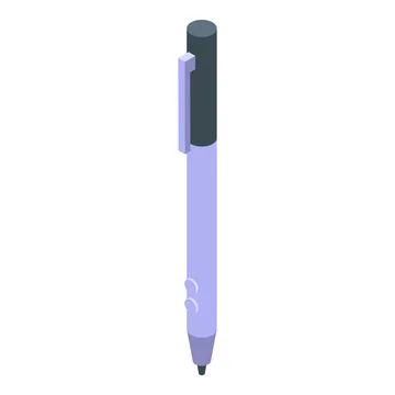 Digital pen design icon isometric vector. Tablet ink Stock Illustration