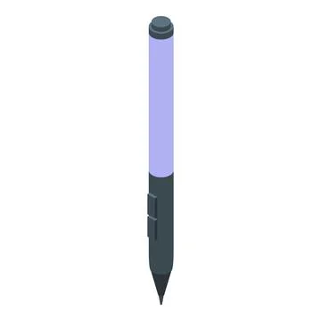 Digital pen icon isometric vector. Sign tablet Stock Illustration