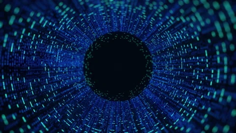 Digital People Technology tunnel in 3d Stock Footage 239028881