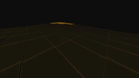 A digital perspective of a glowing grid extending into the black void Video stock 335117795