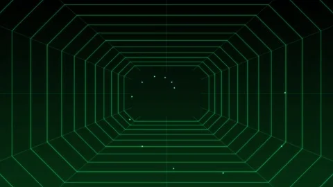 A digital perspective grid background featuring retro glowing green lines f.. Video stock 346068151