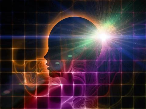 Digital Perspectives of the Mind Stock Illustration