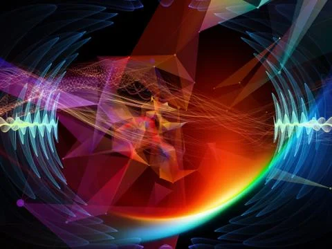 Digital Perspectives of Virtual World Stockillustratie