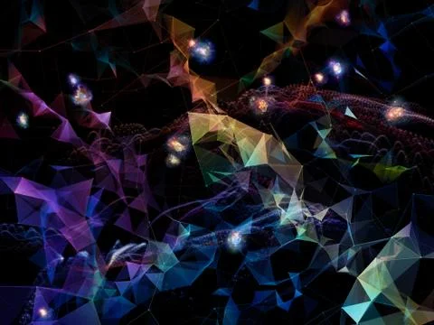 Digital Perspectives of Virtual World 库存插图