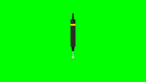 Digital pH Meter Electrode Wand with Concentric Rippling Measurement Waves .. Stock Footage 346611727