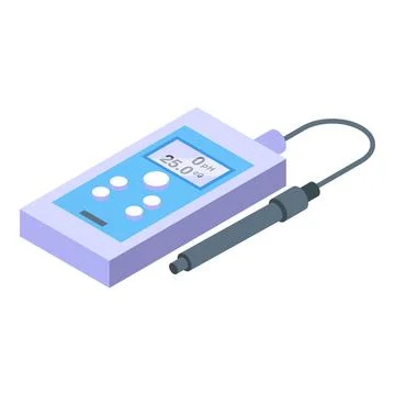 Digital ph meter icon isometric vector. Water soil Stock Illustration