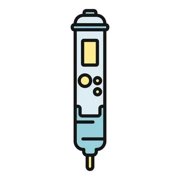 Digital ph meter measuring acidity and alkalinity icon Stock Illustration