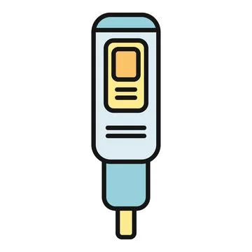 Digital ph meter testing water acidity chemical analysis 库存插图