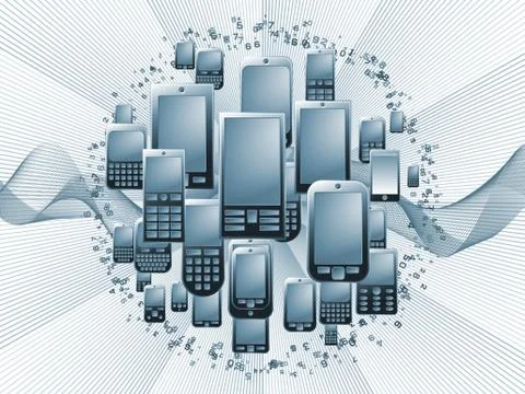 Digital Phone Technology Stock Illustration