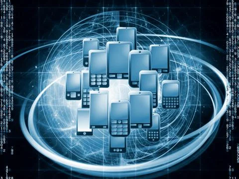 Digital Phone Technology 스톡 일러스트
