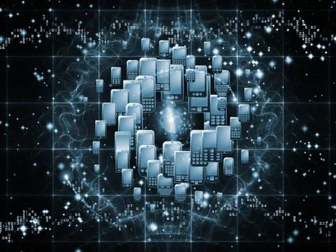 Digital Phone Technology 스톡 일러스트