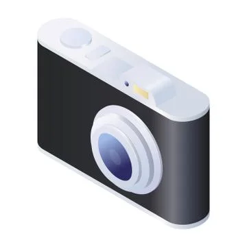 Digital Photo Camera 3D isometric illustration Illustrazione stock