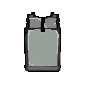Digital photo camera backpack pixel art vector illustration 스톡 일러스트