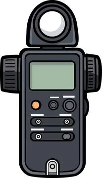 Digital photo flashmeter exposure meter icon Stock Illustration